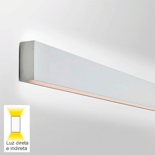 Luminária de Sobrepor Arandela com Difusor de Acrílico – LED Integrado 70W