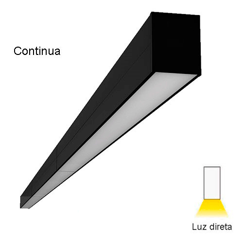 Luminária de Sobrepor Plafon Continua com Difusor de Acrílico – LED Integrado 70W