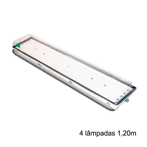 Luminária Hermética 4-TuboLED 18W