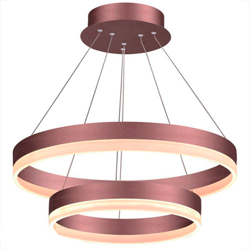 Lustre Moderno 2 Aros – LED Integrado