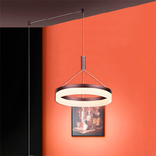 Lustre Moderno Aro – LED Integrado