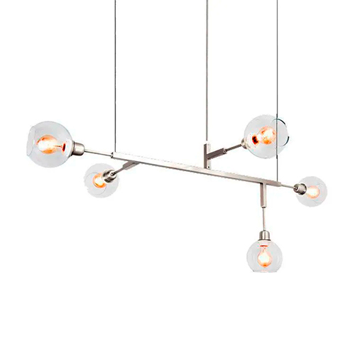 Lustre Moderno DOS 100 com 5 Globos