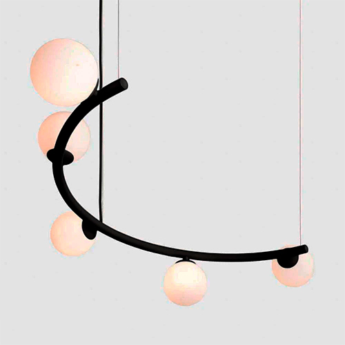 Lustre Pendente Moderno Arcus com 5 Globos