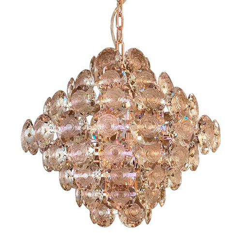 Lustre Pendente de Cristal Redondo Moderno