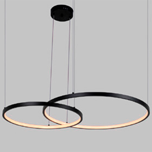 Lustre Pendente de LED Circulo Daire Duplo