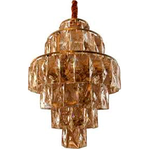 Lustre de Cristal Redondo 6 Andares Moderno