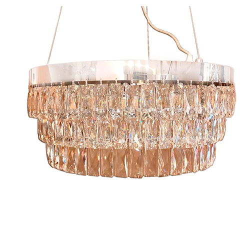 Lustre de Cristal Redondo Chromus Moderno