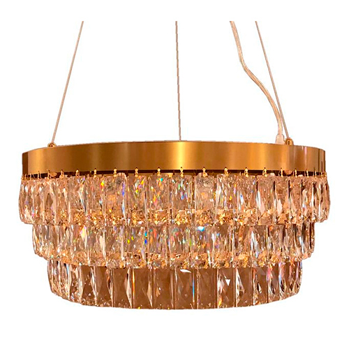 Lustre de Cristal Redondo Titanium II Moderno