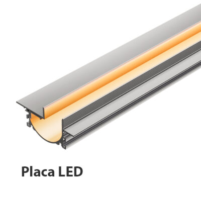 Perfil Embutido No Frame Placa fabricado em aluminio e placa led