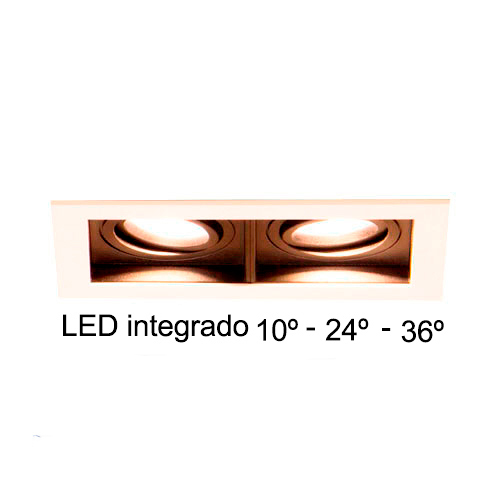 Spot de Embutir LED Quadra Duplo – 2x 35w – 10° / 24° / 36°