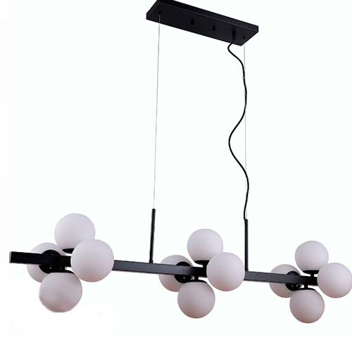 Lustre Pendente Moderno Linear Bille com 12 Globos