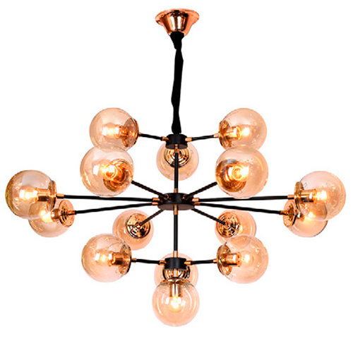 Lustre Pendente Moderno Jabuticaba 3 Andares com 15 Globos