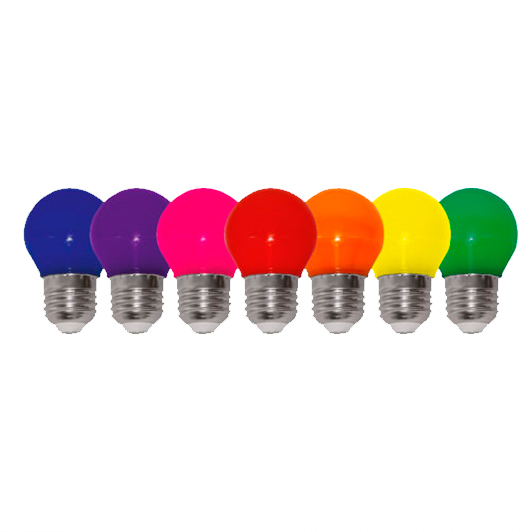 Lâmpada Bolinha Colorida LED G45 3W