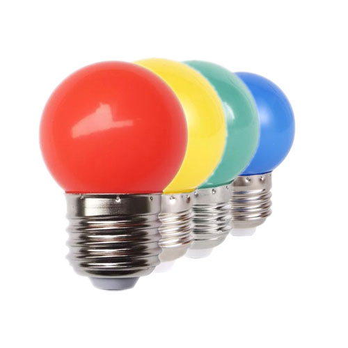 Lâmpada Bolinha colorida LED G45 1W