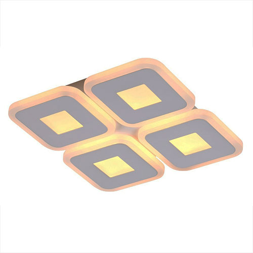 Luminária de Sobrepor Plafon 4 Quadrados – LED Integrado