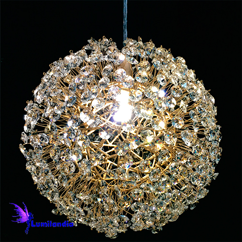 Lustre de Cristal Clássico Bola 20cm