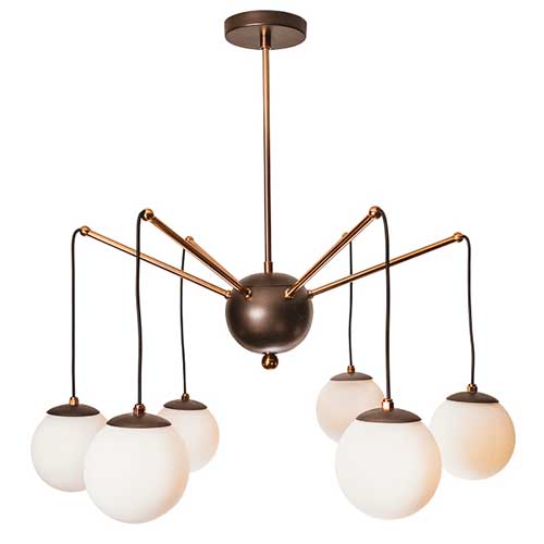 Lustre Moderno Encant com Globos de Vidro