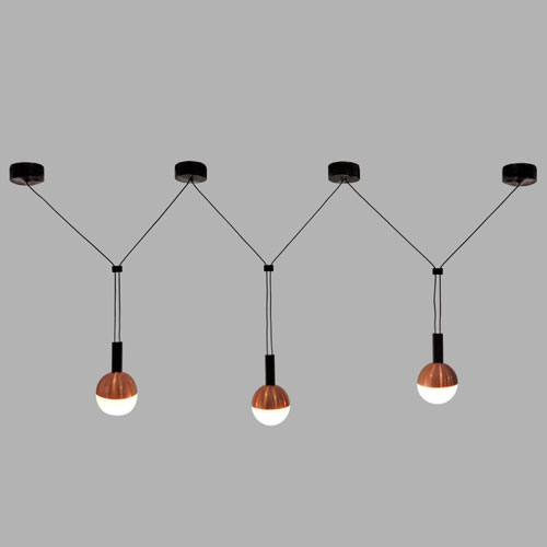 Lustre Moderno Pendentes com Globos de Vidro – LED INTEGRADO