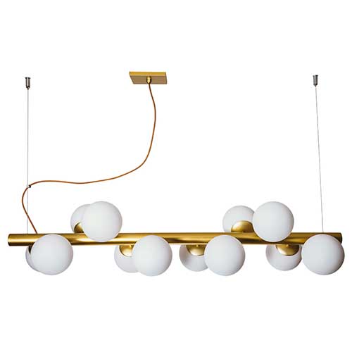 Lustre Moderno Garôla com Globos de Vidro