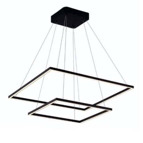 Lustre Moderno Quadrados Duo – LED INTEGRADO