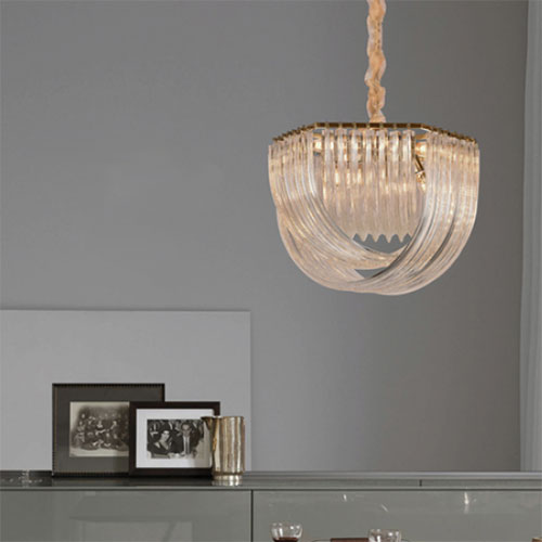 Lustre Moderno de Cristal Sexto