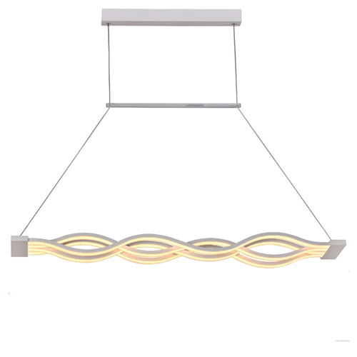 Lustre Moderno Onda Entrelaçado – LED Integrado