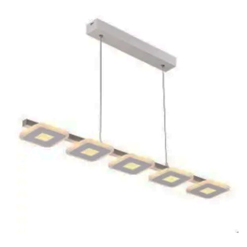 Lustre Moderno Linear com Quadrados – LED Integrado