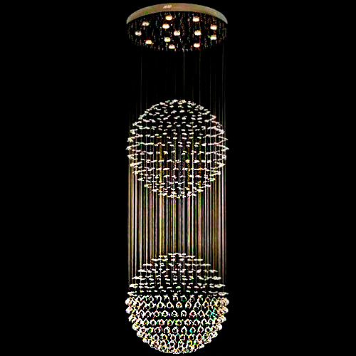 Lustre de Cristal com 2 Esferas