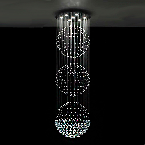 Lustre de Cristal com 3 Esferas