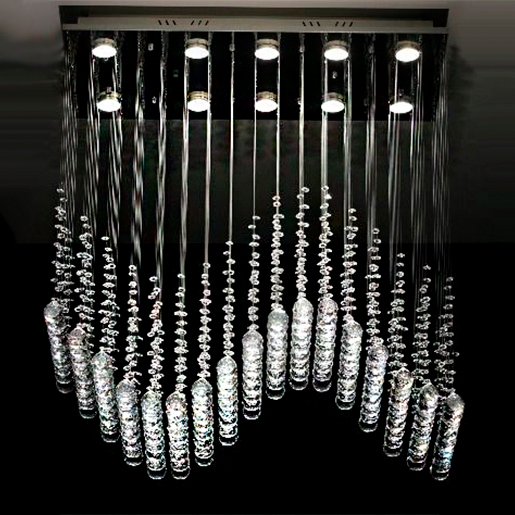 Lustre Plafon de Cristal Ondular