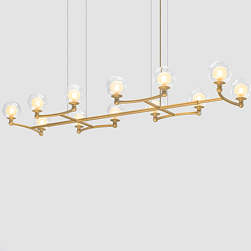 Lustre Pendente GRAPP Horizontal com 12 Globos