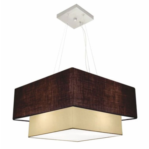 Pendente Quadrado Cúpula em Tecido 70cm/50cm – CORES DIVERSAS