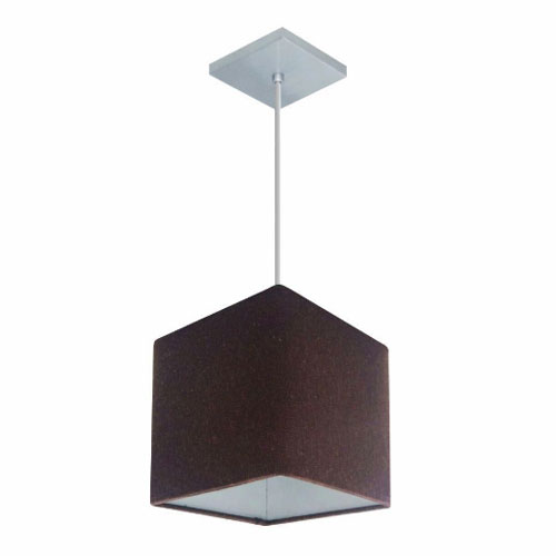 Pendente Cúpula Quadrada Pequena de Tecido 13x13cm – CORES DIVERSAS