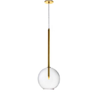 Pendente Tubo com Globo de Vidro