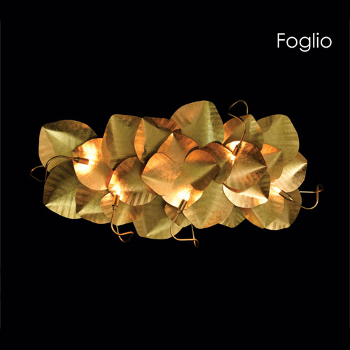 Plafon ou Arandela Foglio Large – Folheado a Ouro