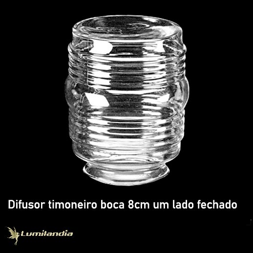 Vidro Timoneiro Sinaleiro Fechado de um lado – Boca 8cm