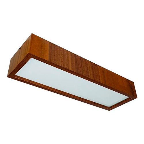 Plafon Madeira Retangular Tubo LED