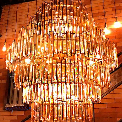 Lustre de Cristal  Steps Placa Ø100cm