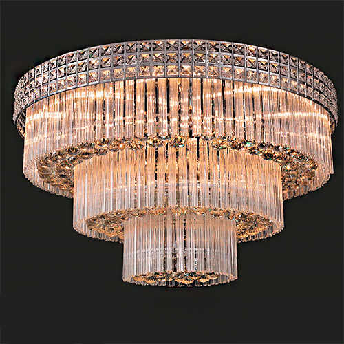 Lustre Plafon de Cristal Clear 4 Andares