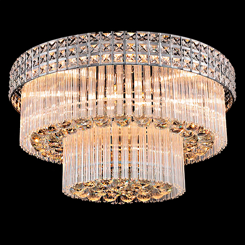 Lustre Plafon de Cristal Clear 3 Andares