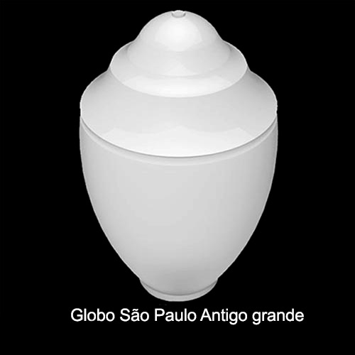 Globo Plástico para Poste/Luminárias Republicano Grande – São Paulo Antigo