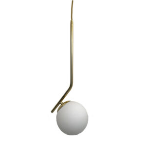 Pendente Ângulo Tubular Redondo com Globo de Vidro(2)