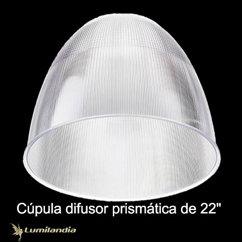 Cúpula para Luminária Prismática 22″ Polegadas em Acrílico