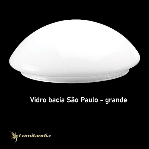 Globo de Vidro Bacia São Paulo Leitoso Grande