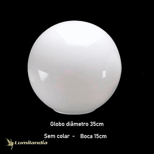 Globo de Vidro para Luminária 15x35cm – Sem Colar