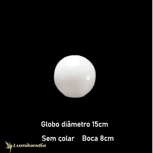 Globo de Vidro para Luminária 8x15cm – Sem Colar