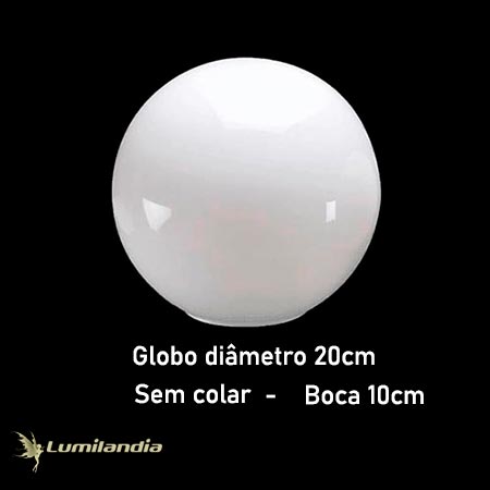 Globo de Vidro para Lustre 10x20cm – Sem Colar