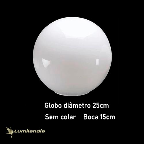 Globo de Vidro para Luminária 15x25cm – Sem Colar