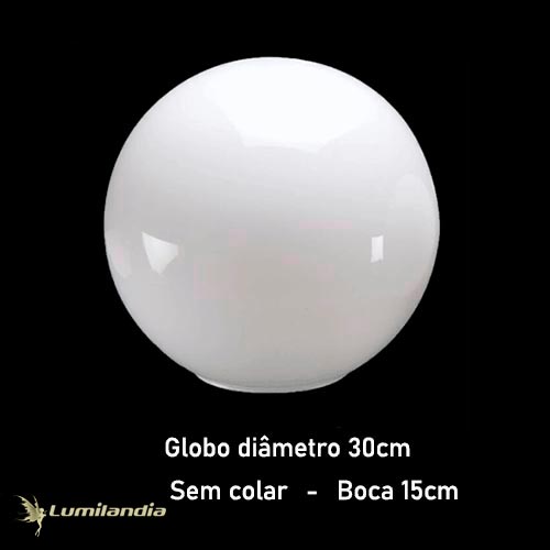 Globo de Vidro para Luminária 15x30cm – Sem Colar