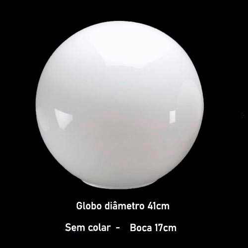 Globo de Vidro para Luminária 17x41cm – Sem Colar